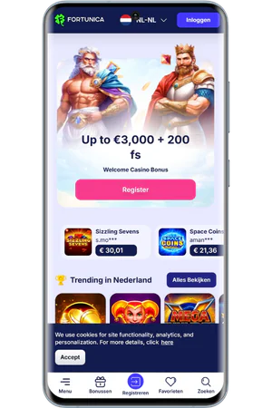 Shining Crown casino hoofdpagina startscherm Nederland