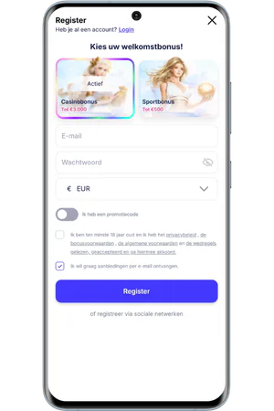 Shining Crown account registratie nieuwe speler