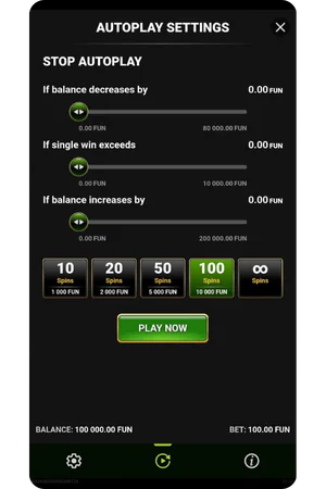 Shining Crown autoplay instellen automatische spins